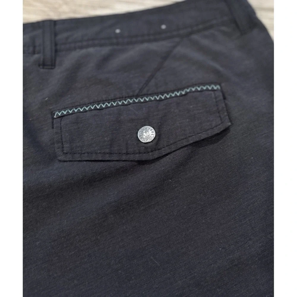 Linksoul Boardwalker Shorts Mens 38 Black Performance Stretch Chinos Golf Casual